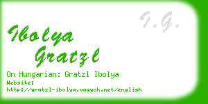 ibolya gratzl business card